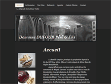 Tablet Screenshot of domaine-dufour-pere-et-fils.com